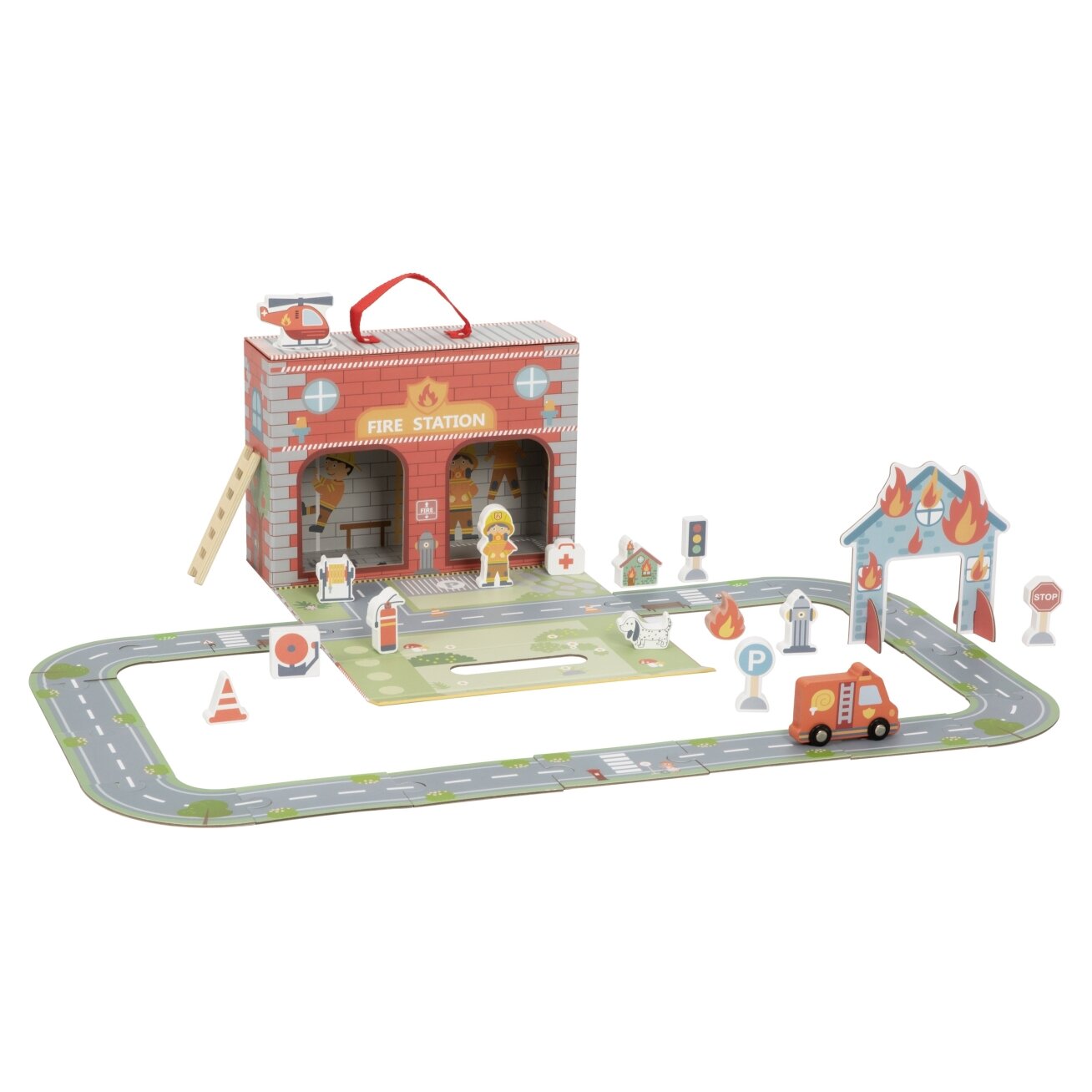 BusyKids Mobilus gaisrinės žaidimų rinkinys „Fire Station“