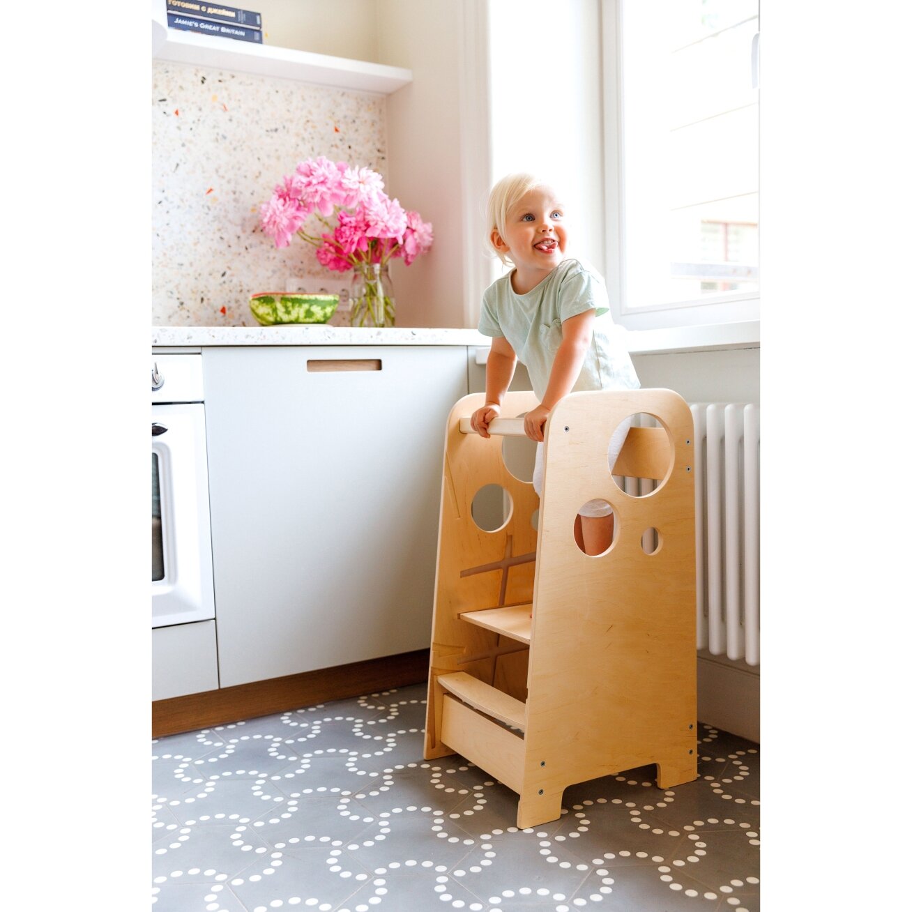 BusyKids Montessori mokymosi bokštelis 3-in-1 – nelakuotas, nuo 1 metų 2 BusyKids Montessori mokymosi bokštelis 3-in-1 – nelakuotas, nuo 1 metų 2