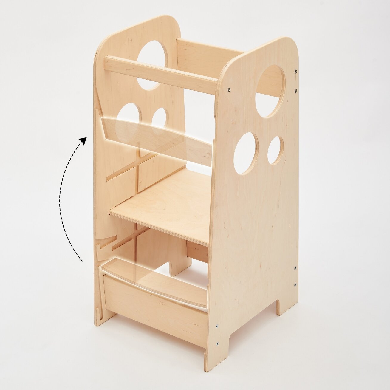 BusyKids Montessori mokymosi bokštelis 3-in-1 – nelakuotas, nuo 1 metų 5 BusyKids Montessori mokymosi bokštelis 3-in-1 – nelakuotas, nuo 1 metų 5