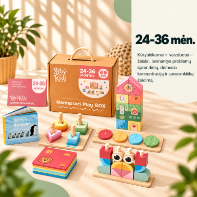 BusyKids Montessori žaislų rinkinys vaikams 24–36 mėn. – 69 vnt. BusyKids Montessori žaislų rinkinys vaikams 24–36 mėn. – 69 vnt.