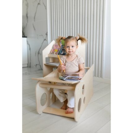 BusyKids Montessori mokymosi bokštelis 3-in-1 – nelakuotas, nuo 1 metų