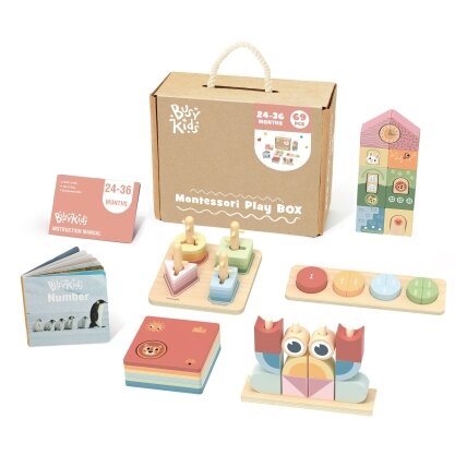 BusyKids Montessori žaislų rinkinys vaikams 24–36 mėn. – 69 vnt. 1