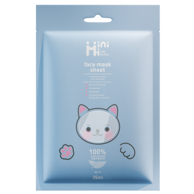 MiniMi Kids Beauty Jogurtinė veido lakštinė kaukė 25ml MiniMi Kids Beauty Jogurtinė veido lakštinė kaukė 25ml